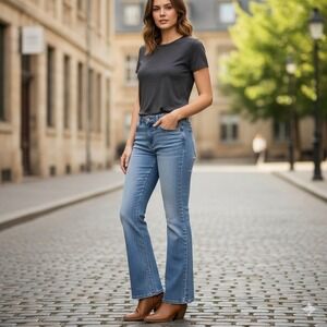 Levis 526 Womens Size 14 Slender Boot Cut Jeans Blue‎ Denim Casual Western Chic